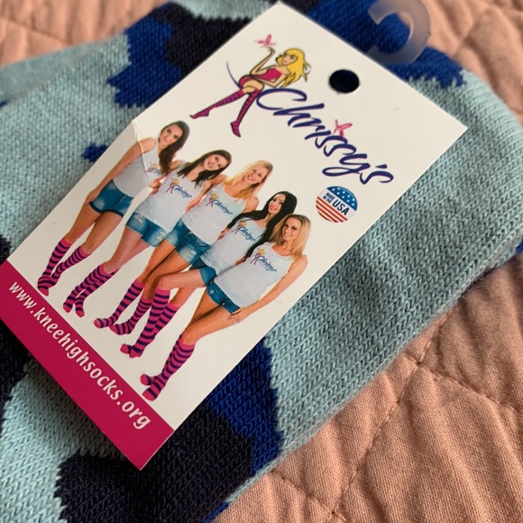 chrissy's socks / Blue Army Camo knee-highs Socks - Women's 7-11 - NEW - Picture 5 of 6